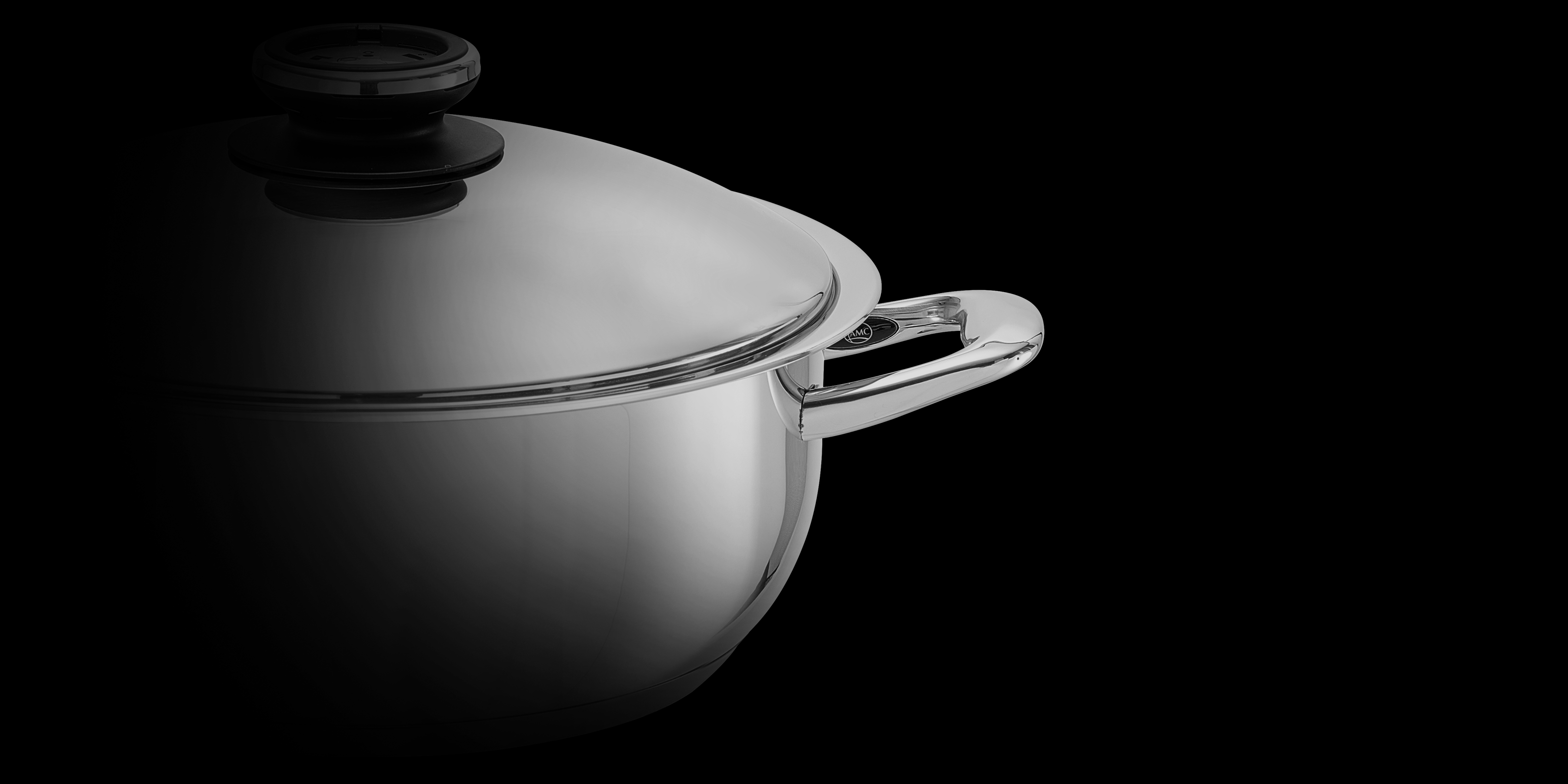 Stets kühle Griff dank Thermobloc Technologie an einem AMC Topf