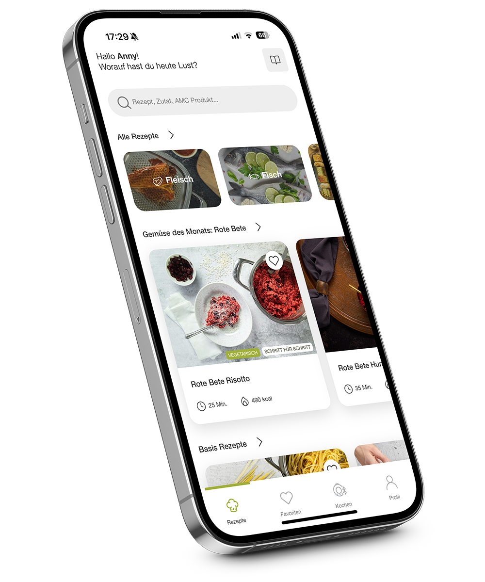 AMC Cook & Go App Smartphone Ansicht