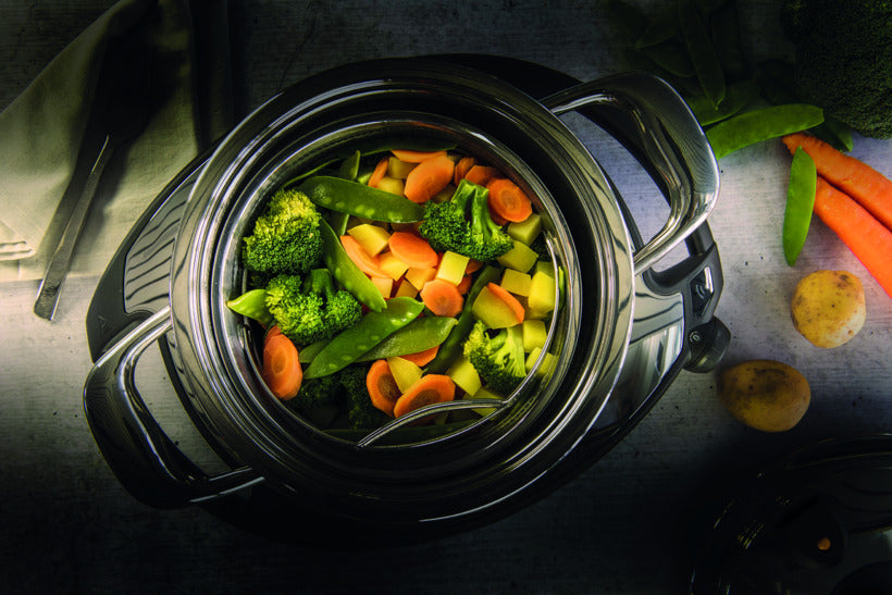 Bewahre Vitamine und Nährstoffe von Gemüse beim Kochen mit AMC Steamer