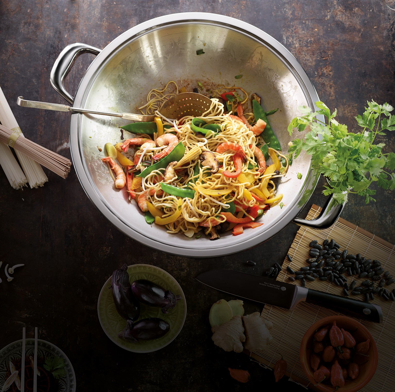AMC Wok Asiatisch Nudeln mit Gemüse